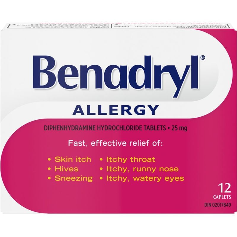 Benadryl Allergy Medicine, 25mg 12 ea