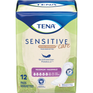 TENA Sensitive Care Extra Coverage Maximum Long Pads 12 Count