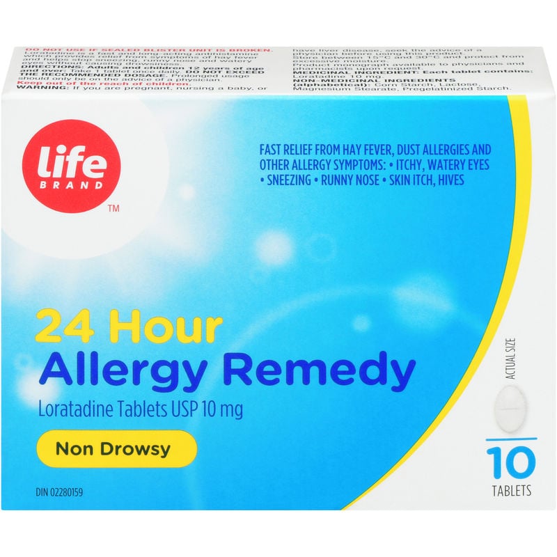 Life Brand LB Allertin 10 TAB - 24 Hour Allergy Remedy - CTC Health