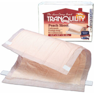 Tranquility Peach Sheet Underpad, 21.5" x 32.5"