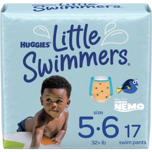 Huggies Little Swimmers Swim Diapers, Size 5-6 Large 17 Count