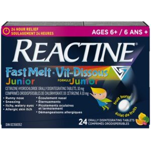 Reactine Children's Fast Melt 24 Hour Allergy Relief 10 mg 24 ea