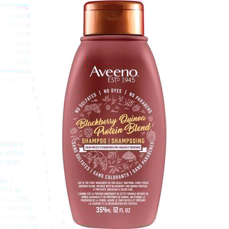 Aveeno Blackberry Quinoa Protein Blend Shampoo for Color Protect & Strengthen 12 oz
