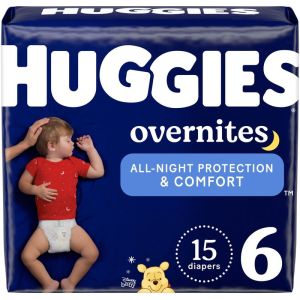 Huggies Overnites Nighttime Diapers, Size 6 15 Count