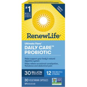 Renew Life Ultimate Flora Daily Care Probiotic, 30 Billion Active Cultures