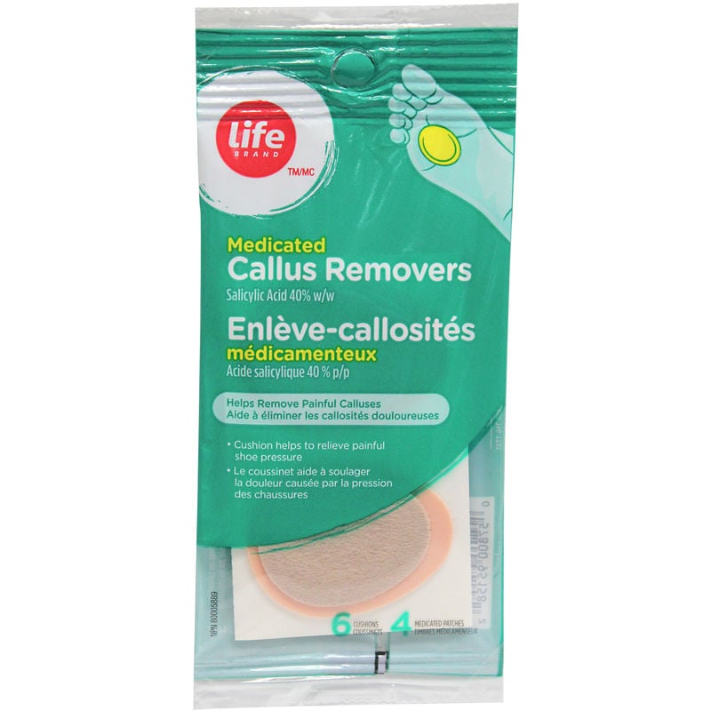 Life Brand Medicated Callus Removers Salicylic Acid 40% w/w 4 Sheets