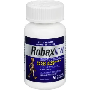 Robax Robaxin 750 Extra Strength Muscle Relaxant Tablets