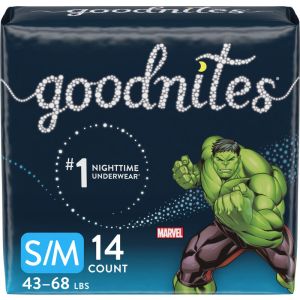 Goodnites Bedwetting Underwear for Boys, S/M 14 Count