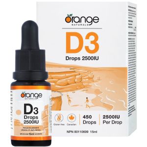 Orange Naturals D3 Drops 2500IU 15 mL
