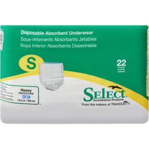 Disposable Absorbent Underwear, Small 22 Count