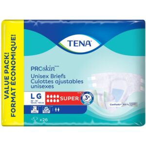 TENA Incontinence Briefs, Super Absorbency, Large 26 Count