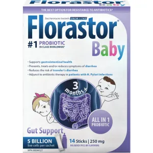 Florastor Baby Probiotic, Baby Gut Health Support, No Added Dyes or Flavoring 14 Count