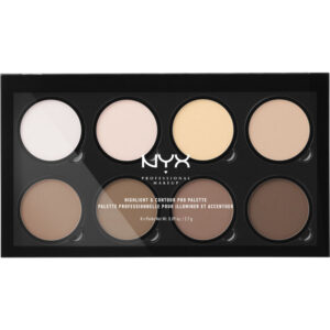 NYX Professional Makeup Contour & Highlight Pro-Palette, 8 Refillable Shades 21.60 g