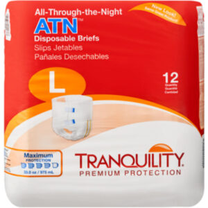 Tranquility All Through The Night Briefs - Large 12 Count