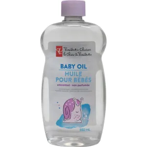 President's Choice PC Baby Oil Unscented 592mL