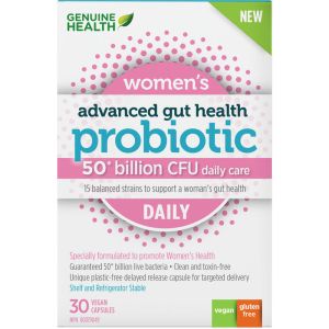 Genuine Health Advanced Gut Health Daily Probiotics for Women, 50 Billion CFU, 15 Diverse Strains