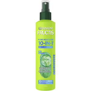Fructis Pure Moisture 10-IN-1 Leave-In Spray for Dry Hair and Scalp with Hyaluronic Acid and Cucumber Water 239 mL