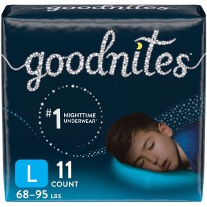 Goodnites Boys' Nighttime Bedwetting Underwear, L (68-95 lb.), 11 Ct
