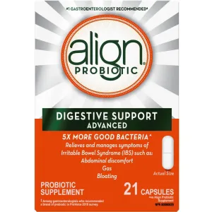 Align Advanced Probiotic, Daily Probiotic Supplement for Digestive Care, 21 Vegetarian Capsules