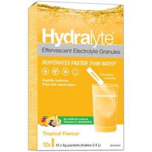 Hydralyte Effervescent Granule Sticks, Tropical 12 Packets