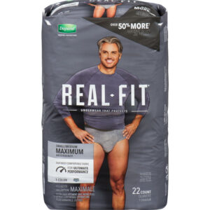 Depend Real Fit Incontinence Underwear for Men, Maximum Absorbency, Small/Medium 22 Count