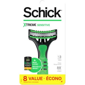 Schick Xtreme 3 Mens Sensitive Skin Disposable Razor 8 Count