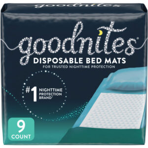 Goodnites Disposable Bed Mats for Bedwetting 9 Count