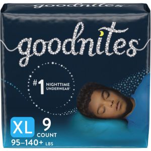 Goodnites Boys' Nighttime Bedwetting Underwear, XL (95-140 lb.), 9 Ct