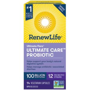 Renew Life Ultimate Flora Ultimate Care Probiotic, 100 Billion Active Cultures