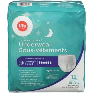 Life Brand XL Unisex Overnight Underwear