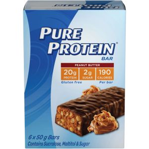Pure Protein Bars, Chocolate Peanut Butter, Gluten-Free Snack Bars 6 Count