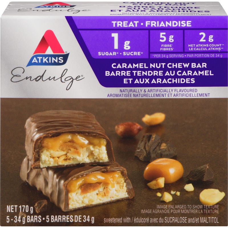 Atkins Endulge Caramel Nut Chew Bars - 5 Count