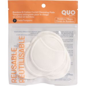 Quo Beauty Bamboo & Cotton Facial Cleansing Pads 7 Count