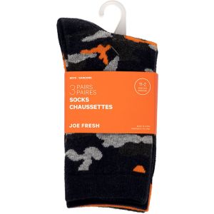 Joe Fresh Kid Boy Camo Print Socks 11-2 Years (3 Pairs)