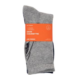 Joe Fresh Kid Boy Socks 3-6 Years 3 Pair - Surf's Up Shark Design