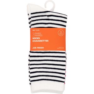 Joe Fresh Kid Girl Socks 3-6 Years 3 Pair Stripe