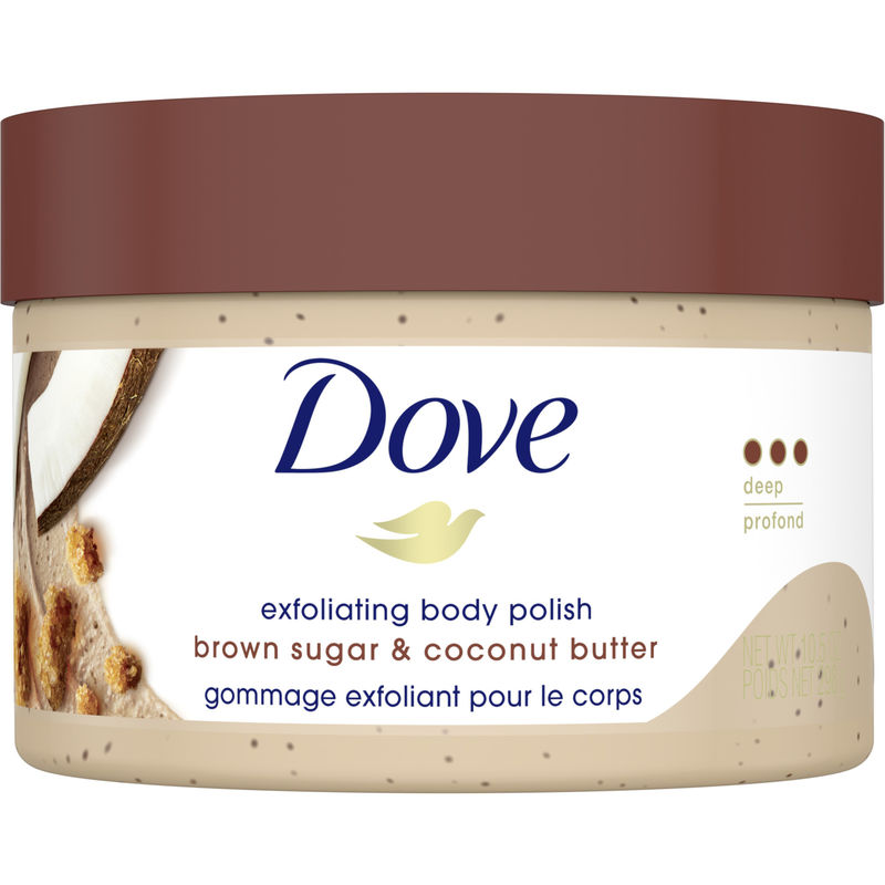 Dove Brown Sugar & Coconut Butter Exfoliating Body Polish for Silky Smooth Skin 298 g
