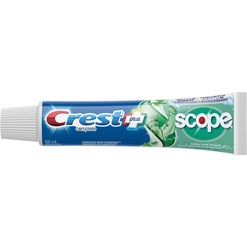 Crest Complete Whitening Plus Scope Minty Fresh Toothpaste, 160 mL