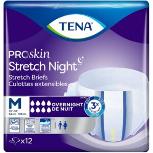 Tena PROskin Stretch Night Brief M, 12 Count