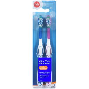 Life Brand Ultra White Toothbrushes Medium