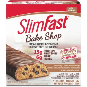 SlimFast Bake Shop Meal Replacement Bars with 15g Protein and 6g Fibre 5 ea