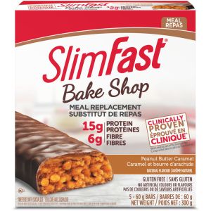 SlimFast Bake Shop Meal Replacement Bars with 15g Protein and 6g Fibre 5 ea