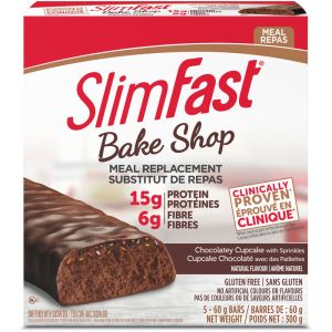 SlimFast Bake Shop Meal Replacement Bars with 15g Protein and 6g Fibre
