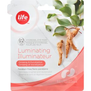 Life Brand Luminating Hydrogel Eye Mask, Ginseng & Eucalyptus