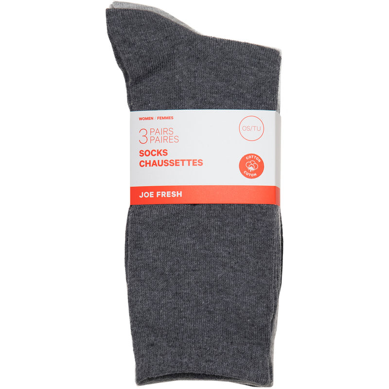 Joe Fresh Women's Solid Crew 3 Pack - Ultimate Comfort