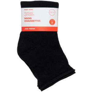 Joe Fresh Women's Roll Cuff Q Crew 3 Pack - Ultimate Comfort