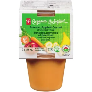 PC Organics Apple Carrot Banana Baby Food - 256 mL