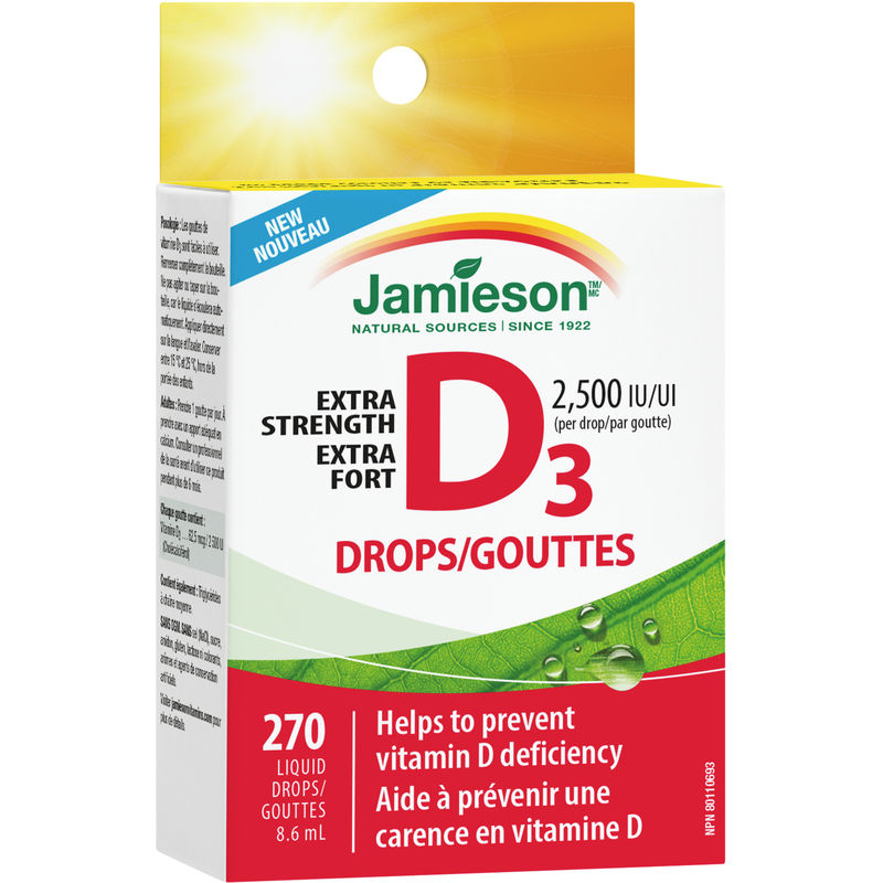 Jamieson Extra Strength Vitamin D3 Drops 8.60 mL