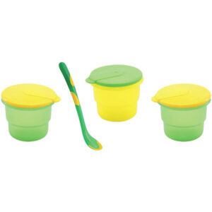 Nuby 3 Microwave Bowls with Spoon - BPA Free