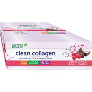Genuine Health Clean Collagen Protein Bar, Chocolate Raspberry